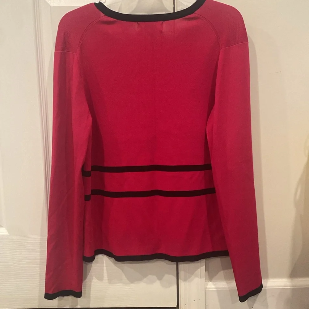 NWT! Women’s Dressy Cardigan & Tank Set - Size M & L - Pink & Black - Picture 3 of 4